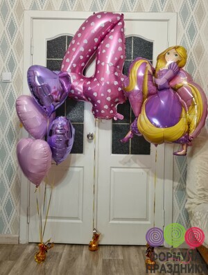 Шарики на 4 года девочке №412 купить с доставкой в Нижнем Новгороде по ...